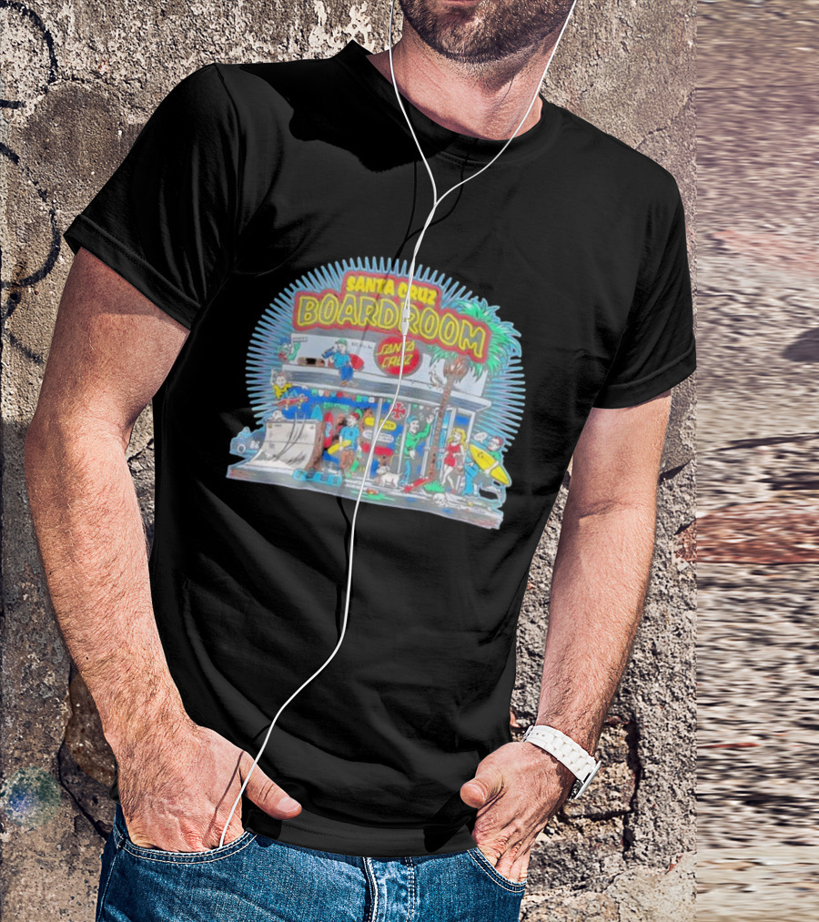 Santa Cruz Boardroom Vintage Skateboarding And Surfing Scene T-Shirt