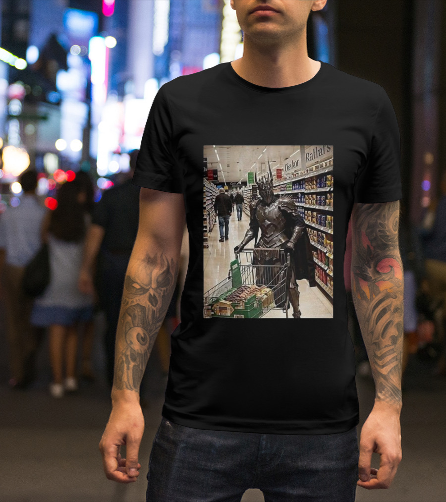 Sauron Shopping Adventure In Grocery Aisle T-Shirt