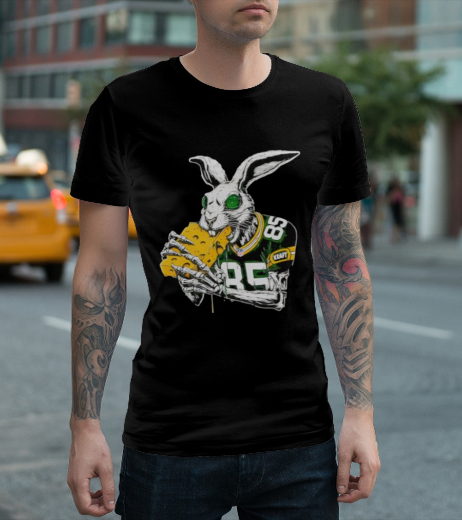 Tucker Kraft Green Bay Packers Rabbit 85 Cheese Eater T-Shirt
