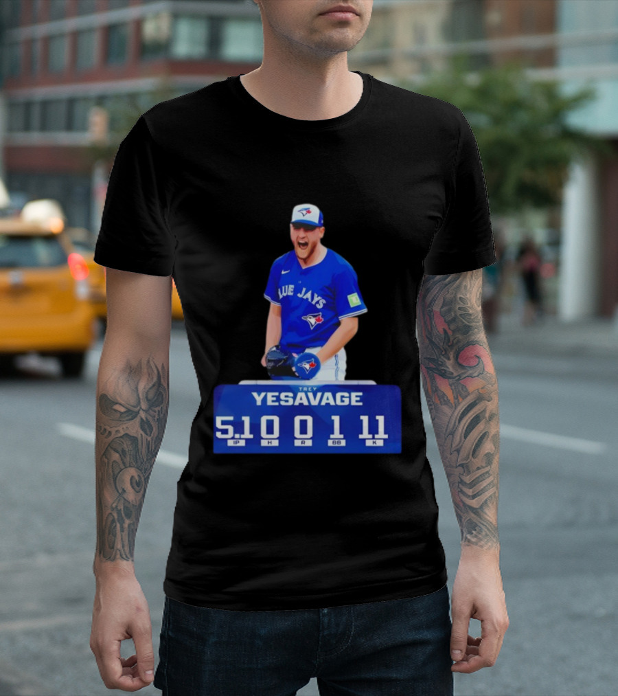 Trey Yesavage Toronto Blue Jays MLB Player World Series 2025 5.1 IP 0 H 1 R 11 K T-Shirt