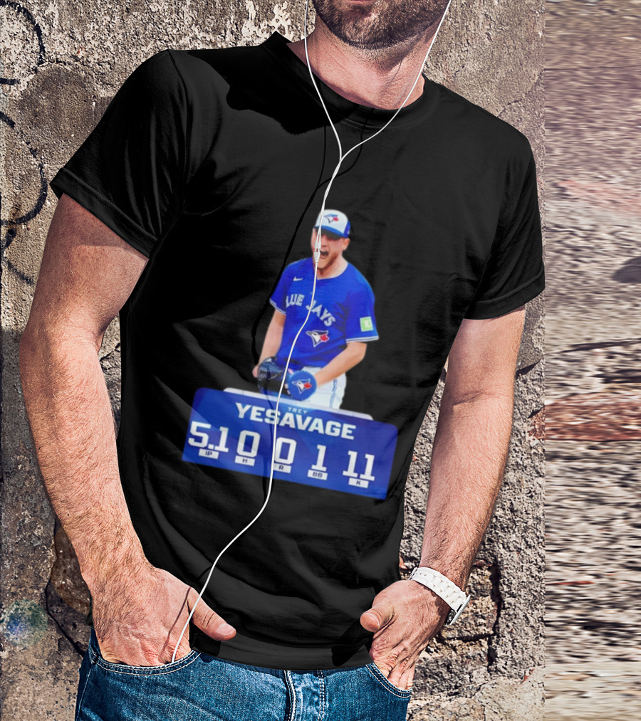 Trey Yesavage Toronto Blue Jays MLB Player World Series 2025 5.1 IP 0 H 1 R 11 K T-Shirt