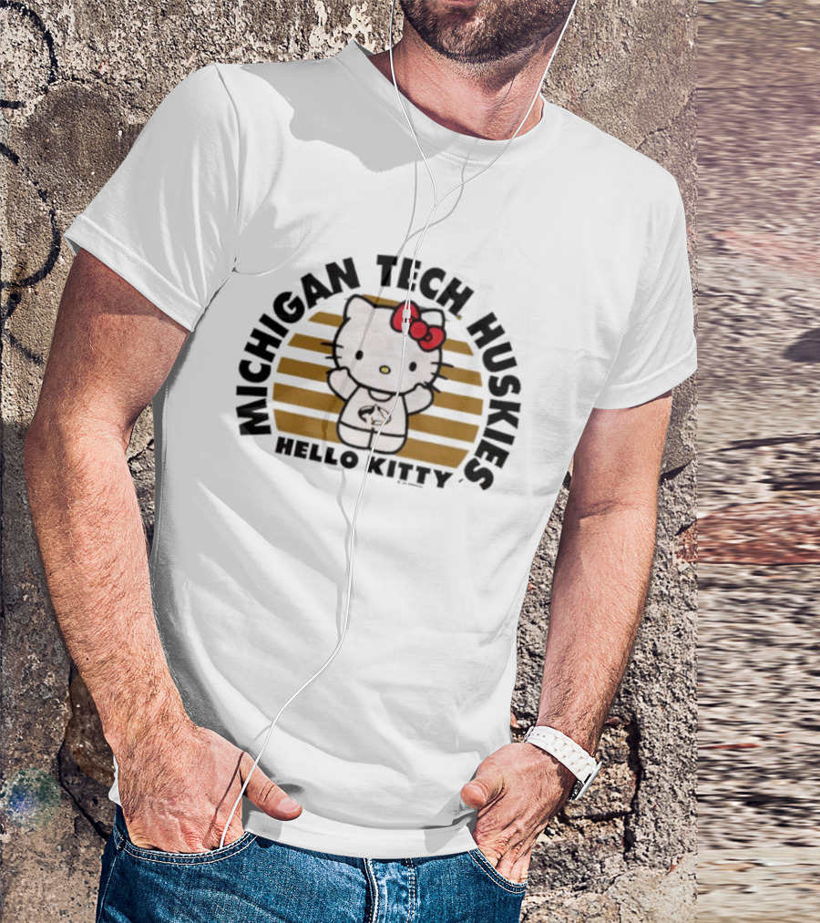 Michigan Tech Huskies Hello Kitty Collaboration T-Shirt