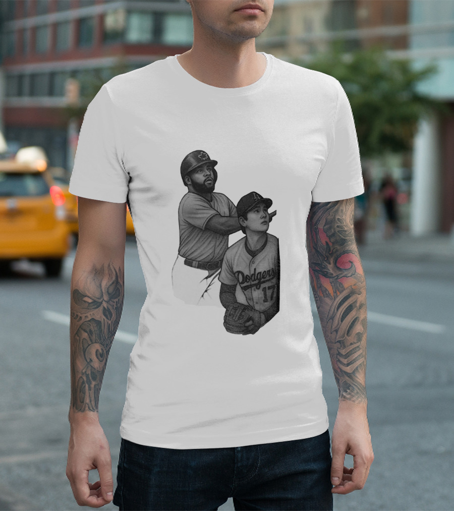 Vladdy Guerrero Jr. Shohei Ohtani Dodgers World Series Baseball Moment T-Shirt