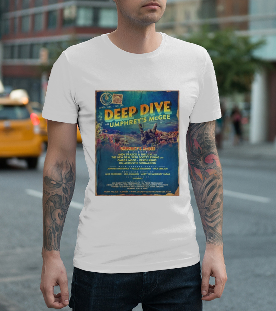 Deep Dive With Umphrey's McGee Cancun April 30th-May 3rd Moon Palace Events T-Shirt