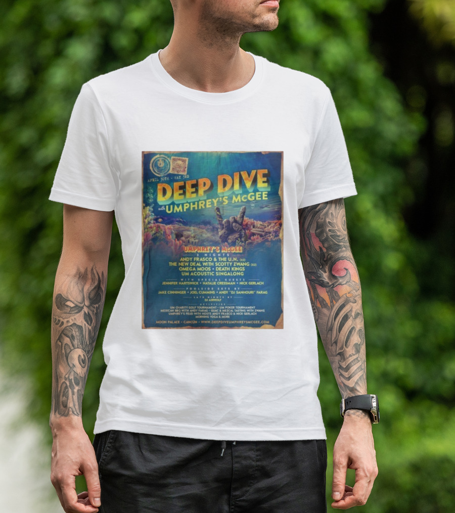 Deep Dive With Umphrey's McGee Cancun April 30th-May 3rd Moon Palace Events T-Shirt