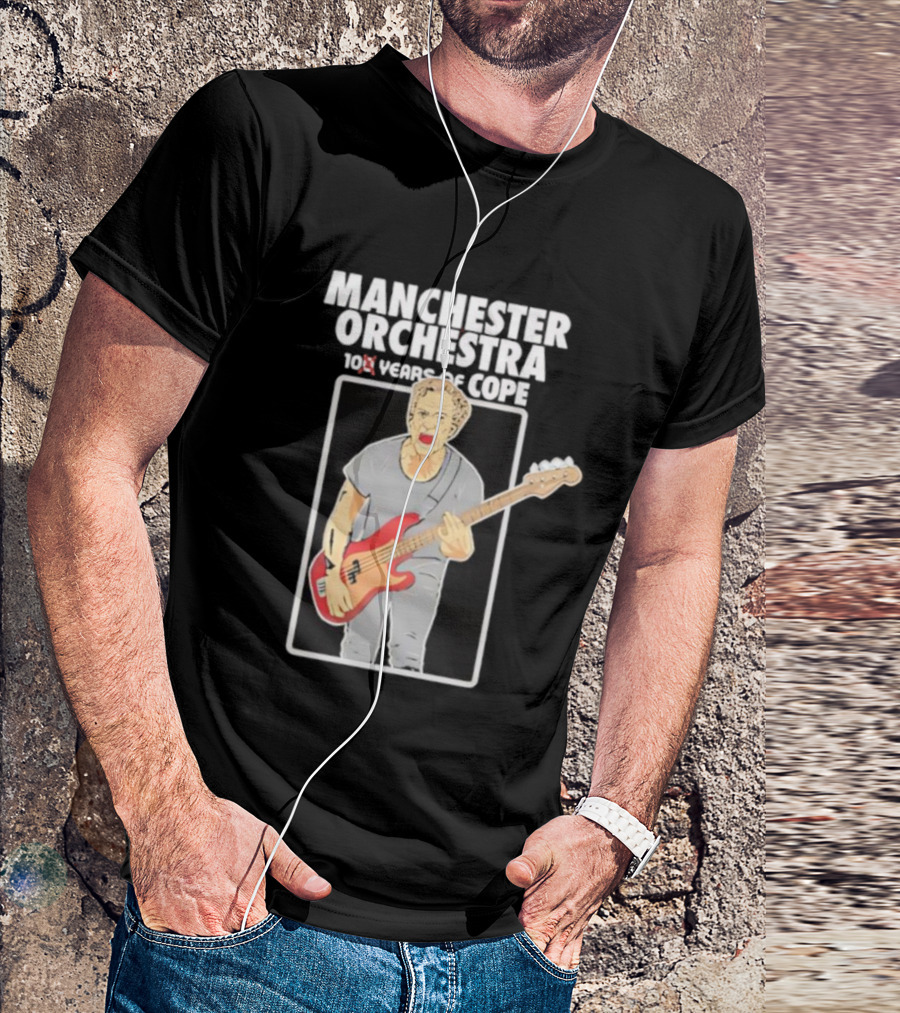 Manchester Orchestra 100 Years Of Cope Bass Guitar Illustration T-Shirt