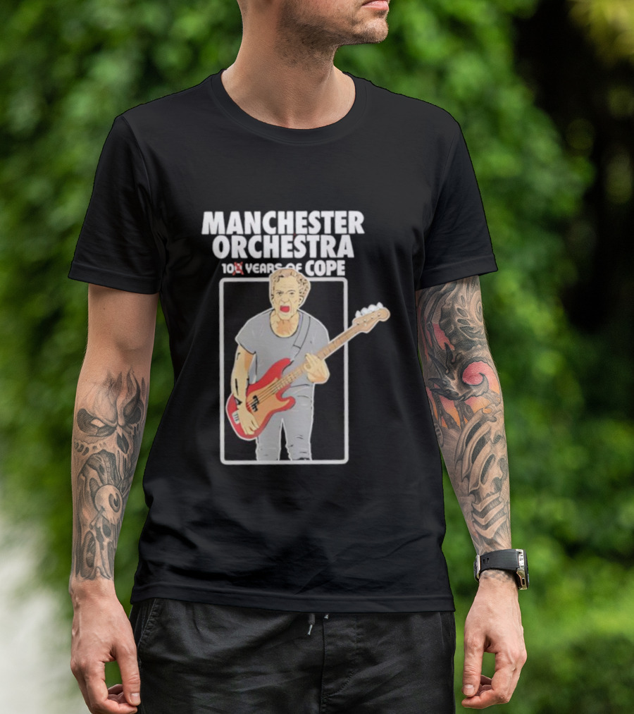 Manchester Orchestra 100 Years Of Cope Bass Guitar Illustration T-Shirt