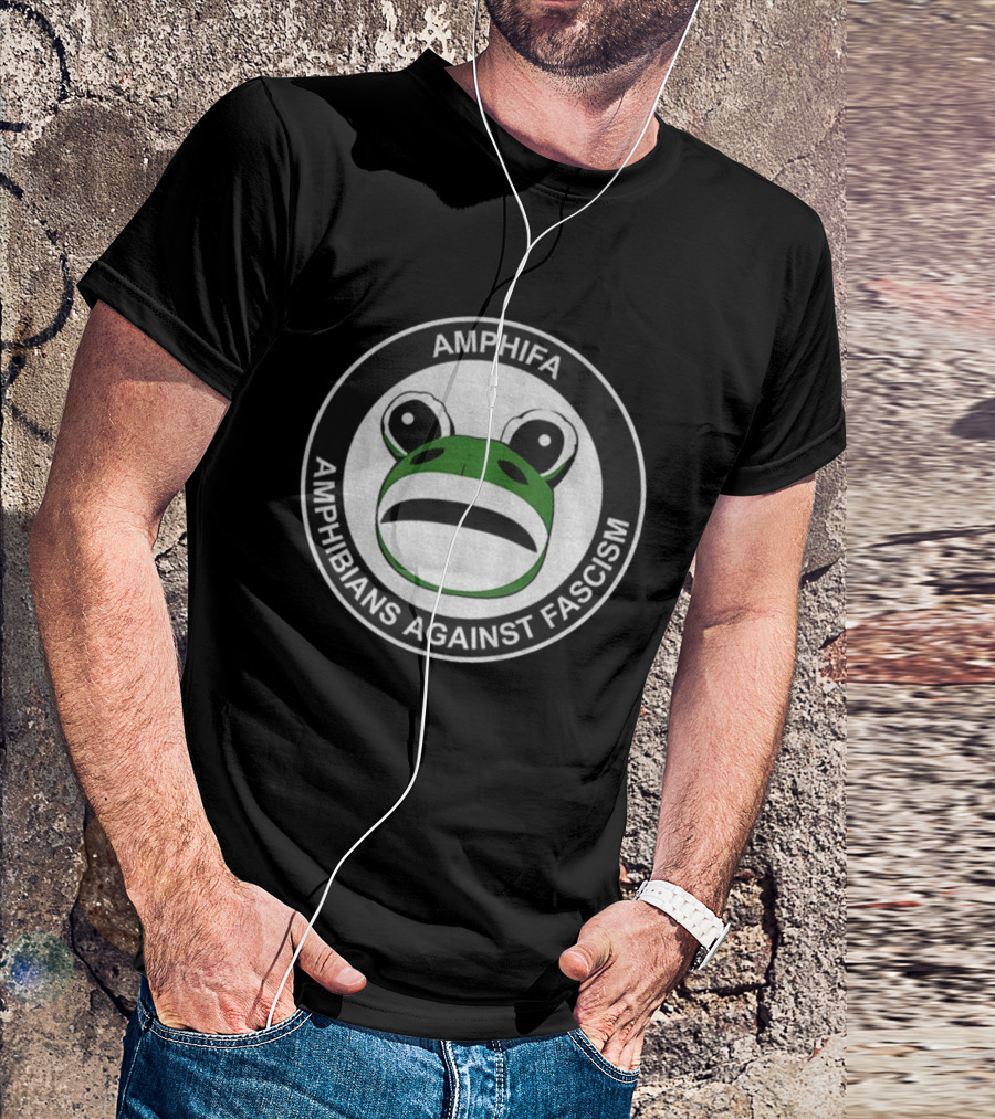 Amphifa Amphibians Against Fascism Portland Frog T-Shirt