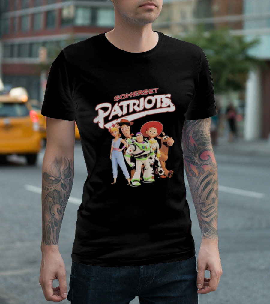 Somerset Patriots Toy Story Buzz Woody Jessie Bo Peep Bullseye T-Shirt