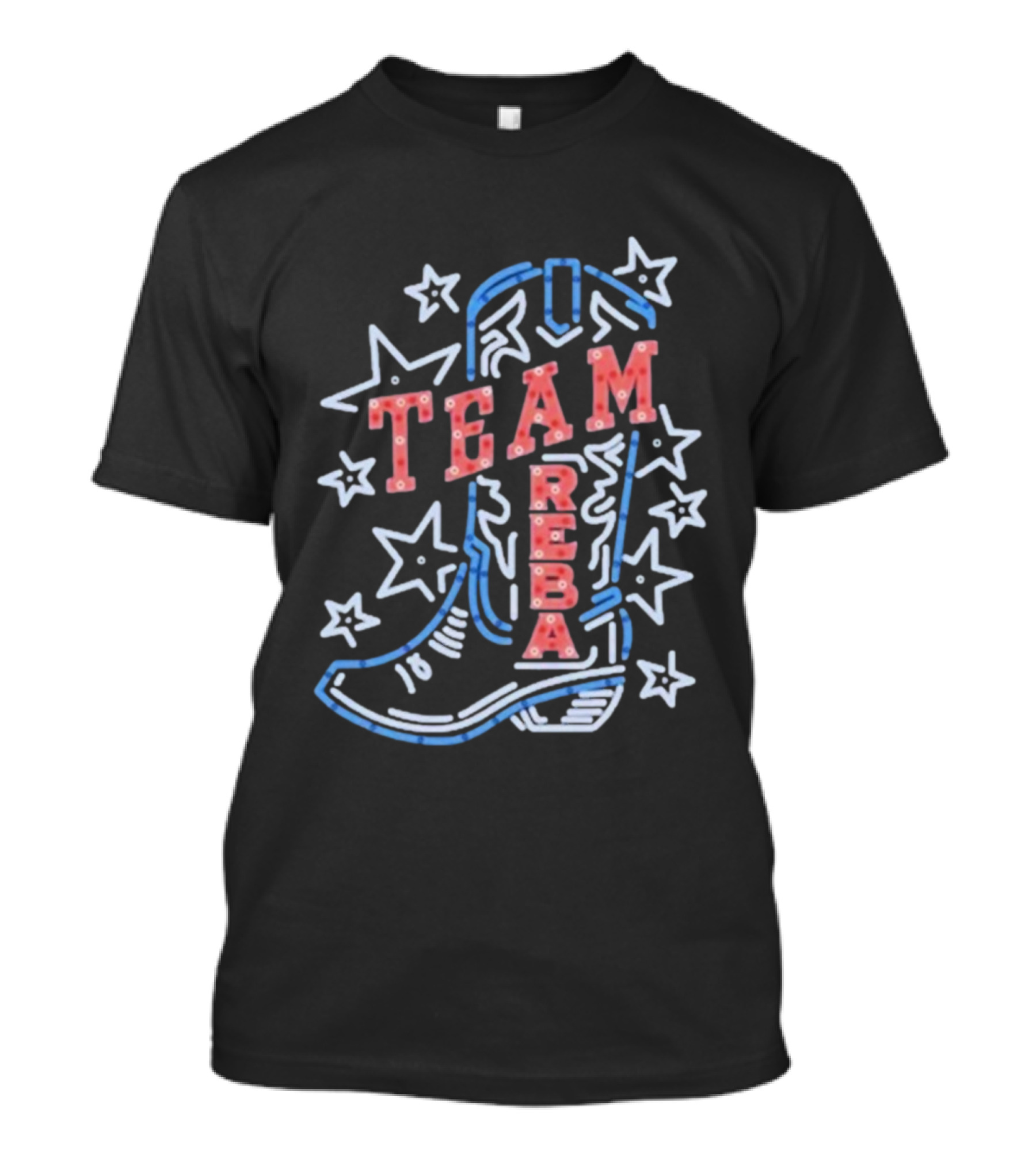 Team Reba Neon Boot Stars T-Shirt
