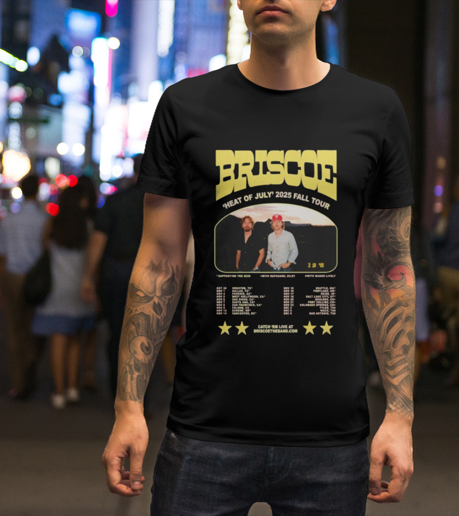 Briscoe Heat Of July 2025 Fall Tour Indie Folk Music T-Shirt