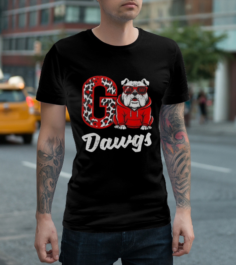 Go Dawgs Game Day Bulldog Football T-Shirt