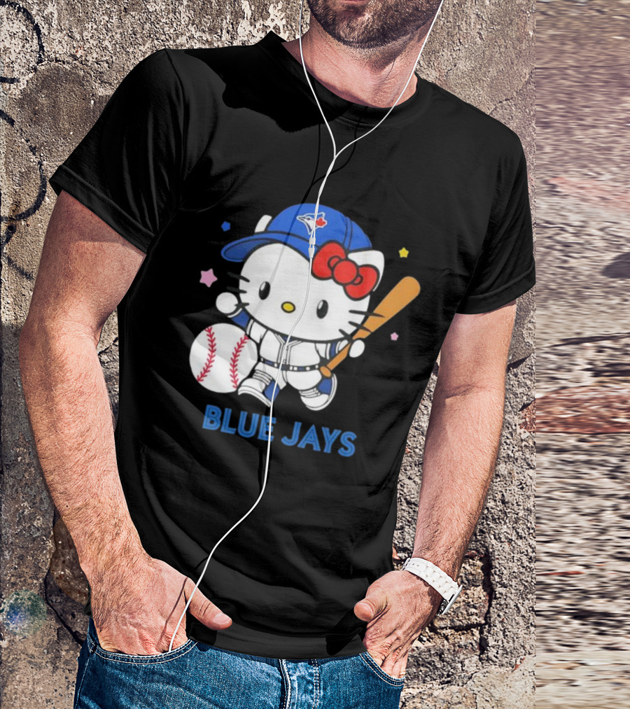 Toronto Blue Jays Hello Kitty Baseball Player Collaboration T-Shirt