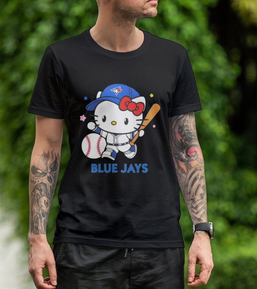 Toronto Blue Jays Hello Kitty Baseball Player Collaboration T-Shirt