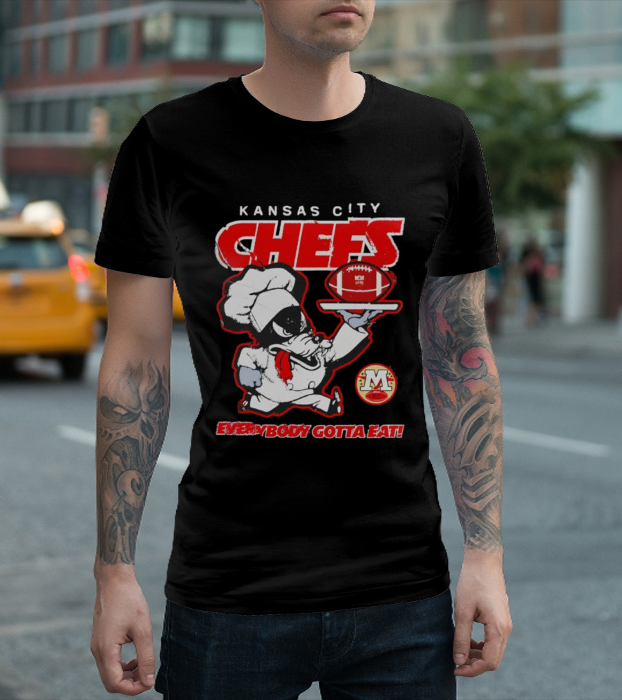 Kansas City Chefs Everybody Gotta Eat NFL Football 2025 T-Shirt