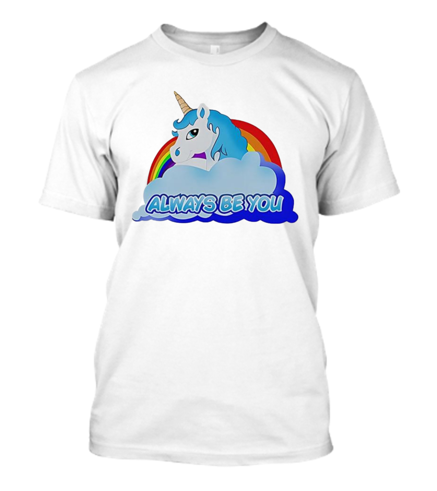 Rainbow Unicorn Always Be You Cloud Icon T-Shirt