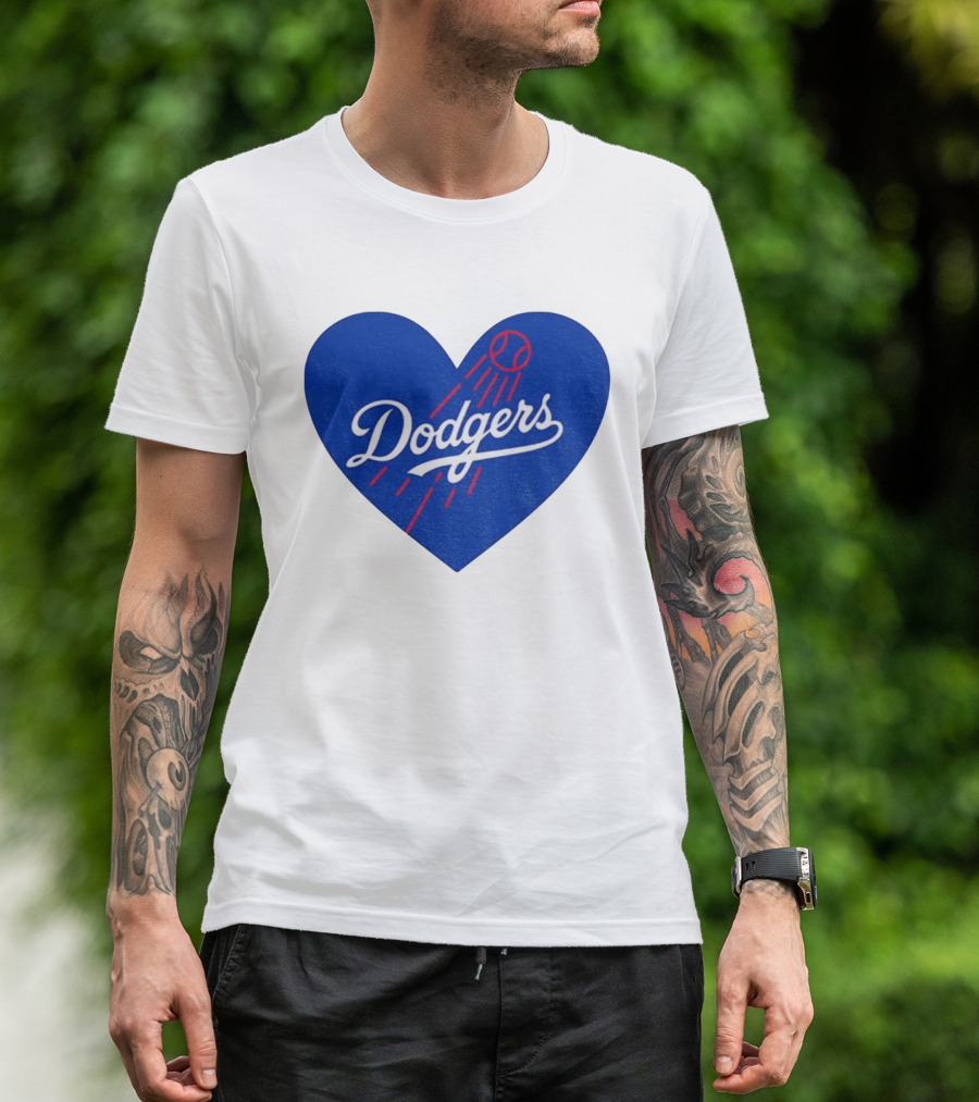 Los Angeles Dodgers Heart MLB Baseball World Series 2025 T-Shirt