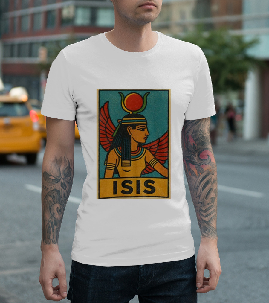 Isis Egyptian Goddess Comic Style For Mythology Fans And Divine Feminine Seekers T-Shirt