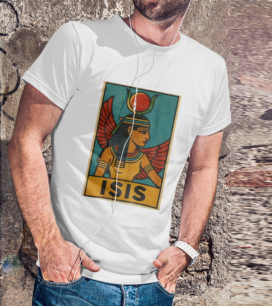 Isis Egyptian Goddess Comic Style For Mythology Fans And Divine Feminine Seekers T-Shirt