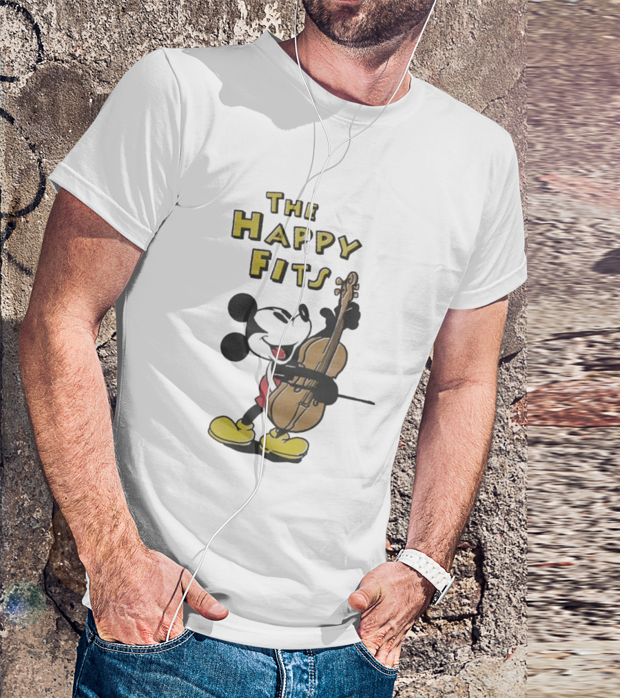 The Happy Fits Steamboat Willie Mickey Mouse Cello Violin T-Shirt