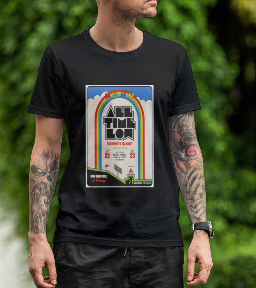 All Time Low Everyone's Talking World Tour MGM Music Hall Fenway Nov 22-23 2025 Mayday Parade Four Year Strong The Parade T-Shirt