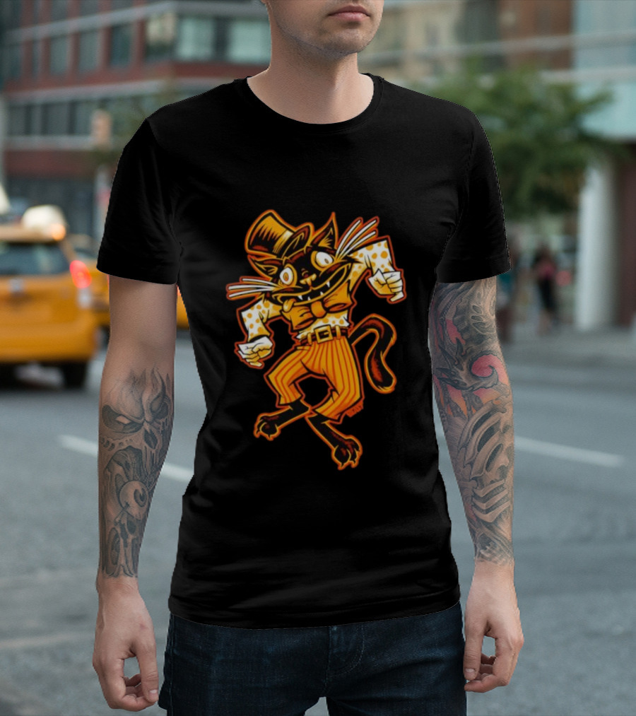 Dancing Cat Creep BeastWreck Halloween Monster Vintage Cartoon Style T-Shirt