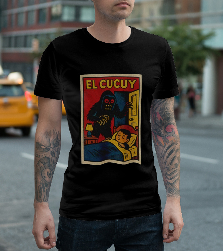 El Cucuy Latin Folklore Boogeyman Retro Comic Cover Nighttime Fright T-Shirt