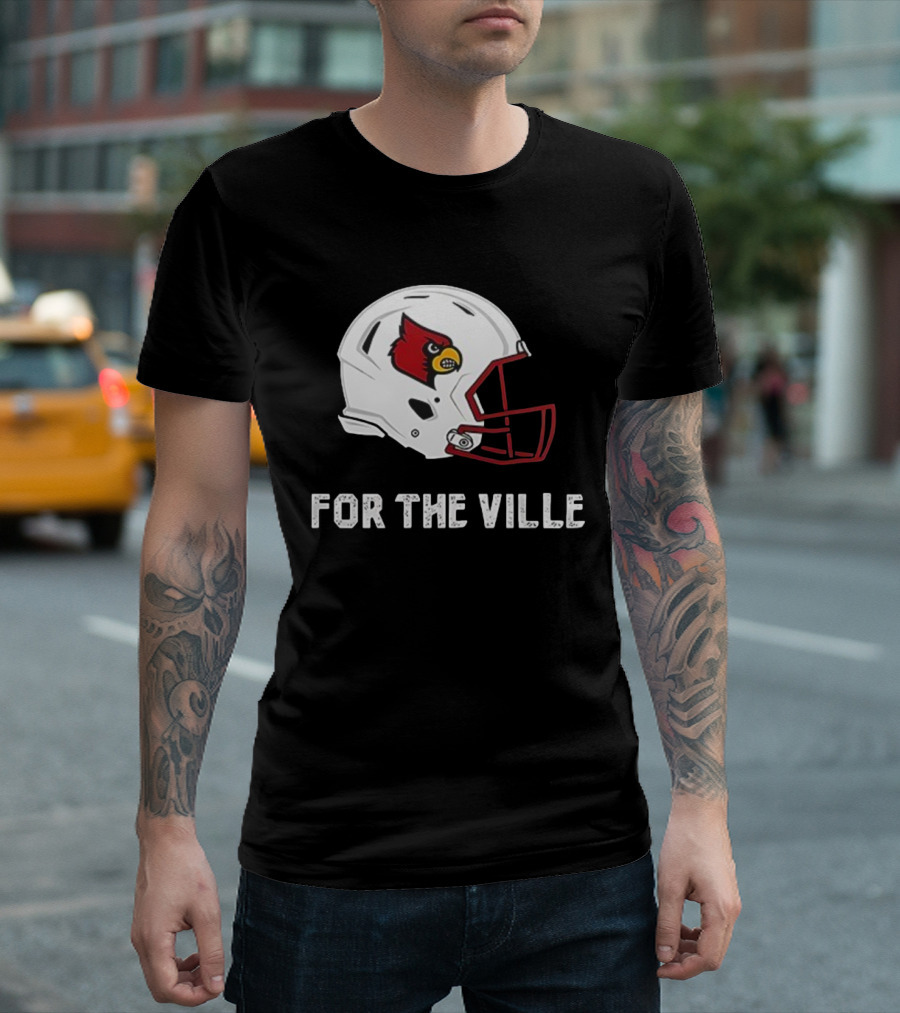FOR THE VILLE Louisville Cardinals Mascot Helmet T-Shirt