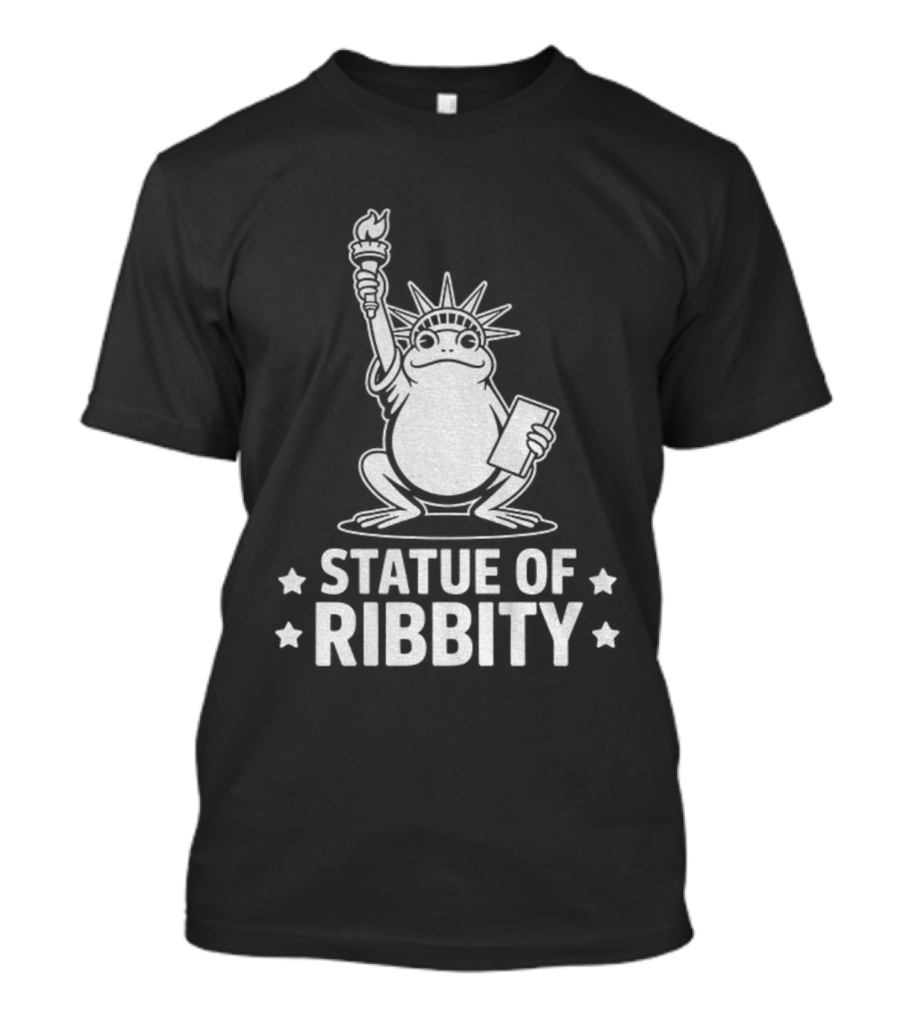 Portland Frog Statue Of Liberty Ribbity Political Humor T-Shirt