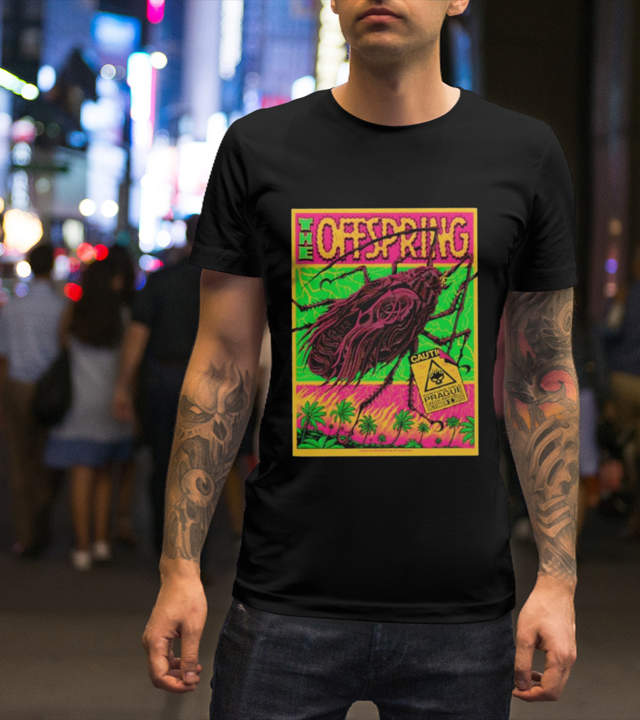 The Offspring Fortuna Hall Prague October 2nd 2025 Caution Insect T-Shirt