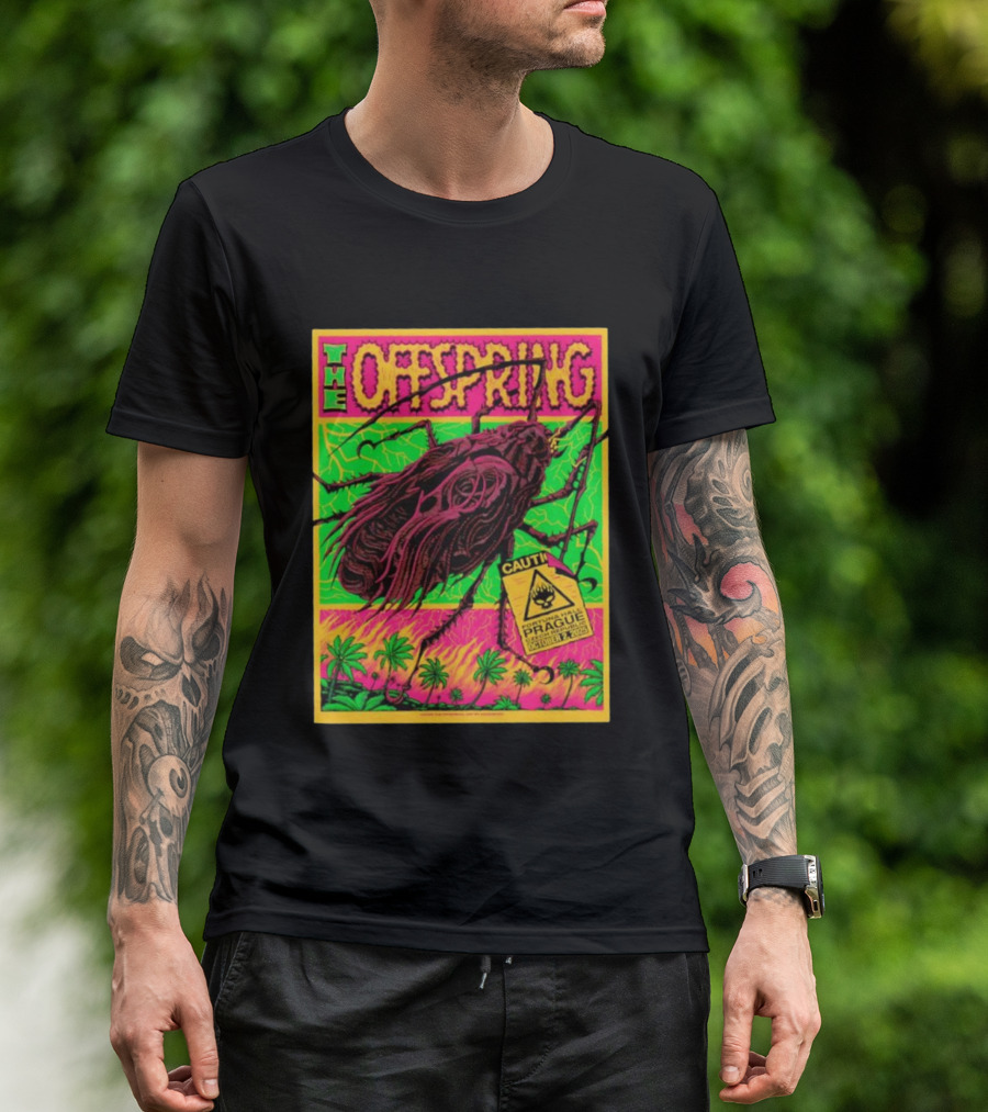 The Offspring Fortuna Hall Prague October 2nd 2025 Caution Insect T-Shirt