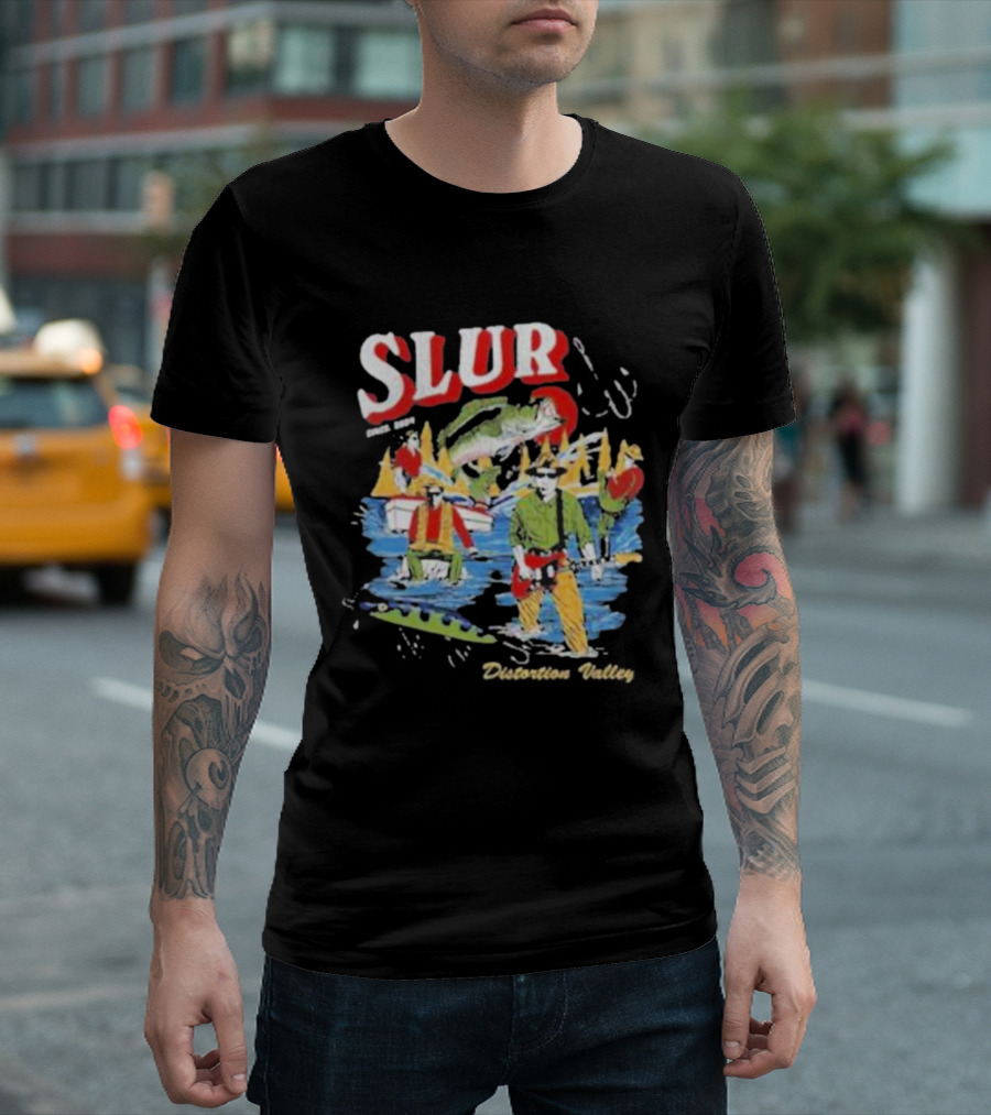 Slur Distortion Valley River Adventure Band Surprise T-Shirt