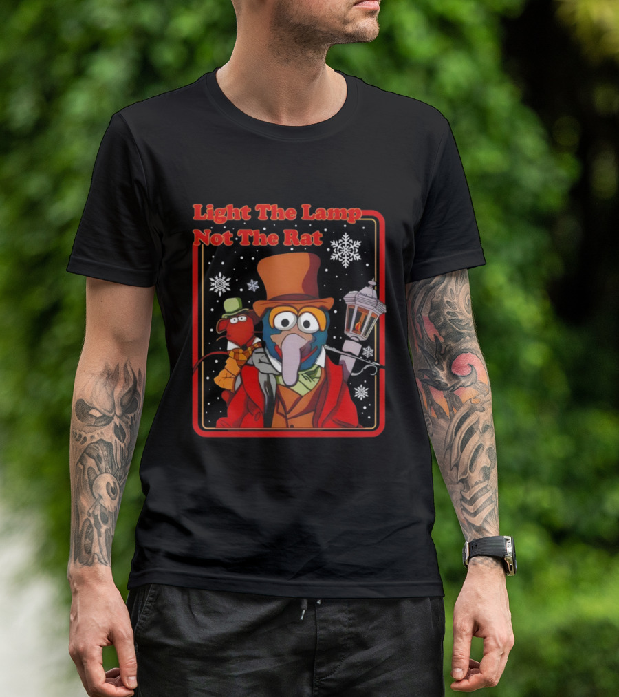 Gonzo Rizzo The Muppets Christmas Carol Light The Lamp Not The Rat T-Shirt