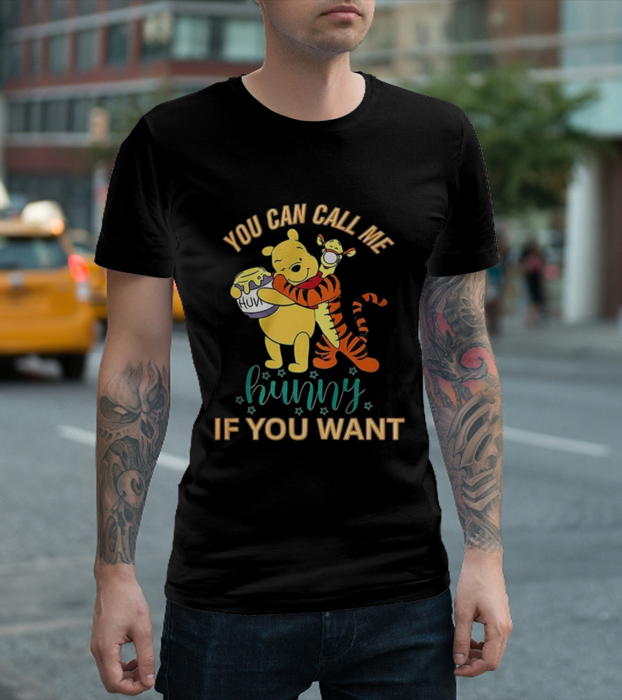 Winnie The Pooh You Can Call Me Hunny Tigger Hugging Image T-Shirt