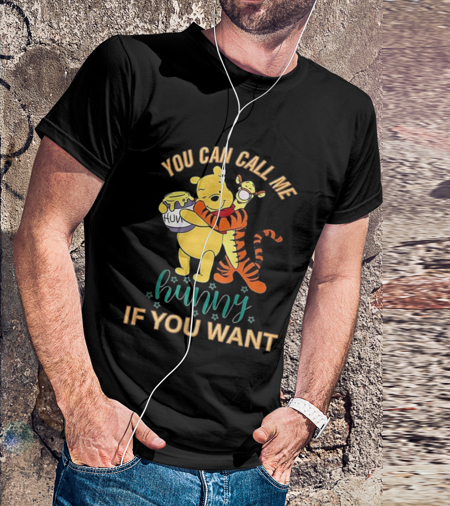 Winnie The Pooh You Can Call Me Hunny Tigger Hugging Image T-Shirt