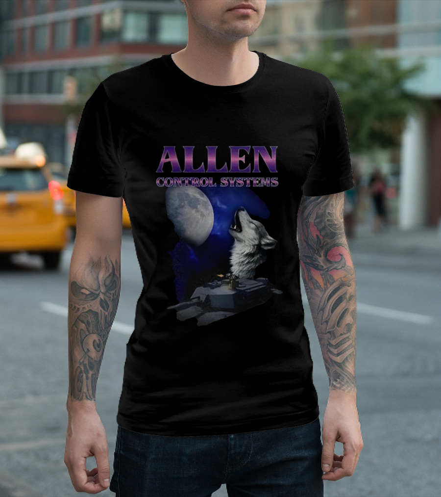 Allen Control Systems Howling Wolf Moon Tank Design T-Shirt