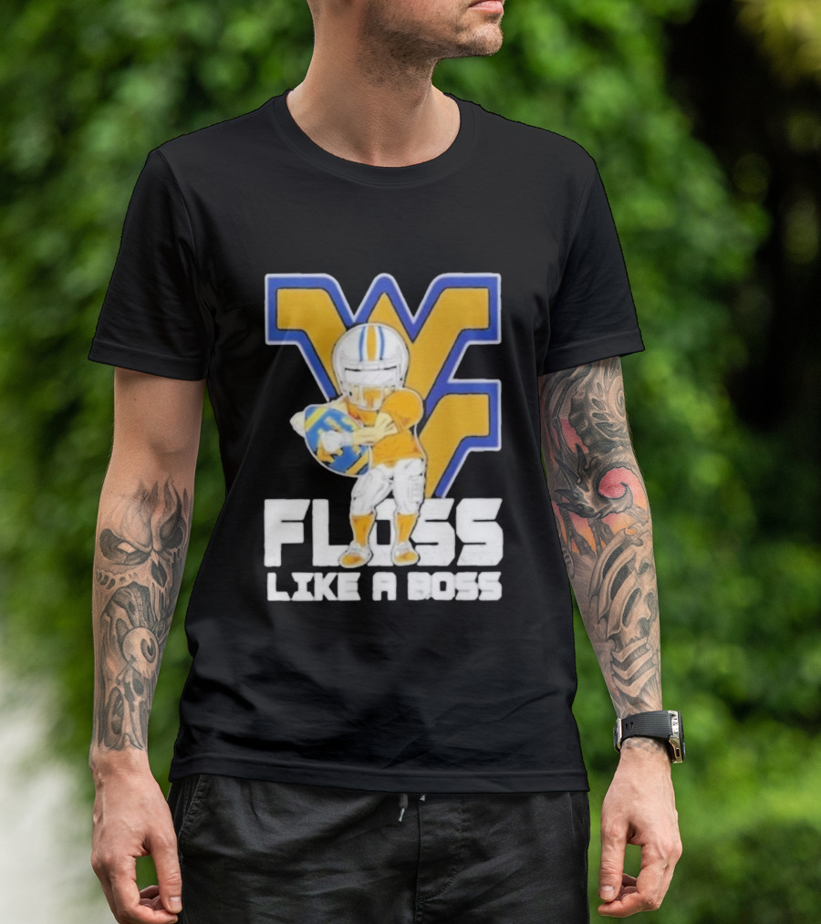 West Virginia Mountaineers Floss Like A Boss Football Celebration T-Shirt