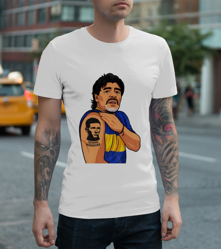 Elliot Anderson Geordie Maradona Tattoo Icon Illustration T-Shirt