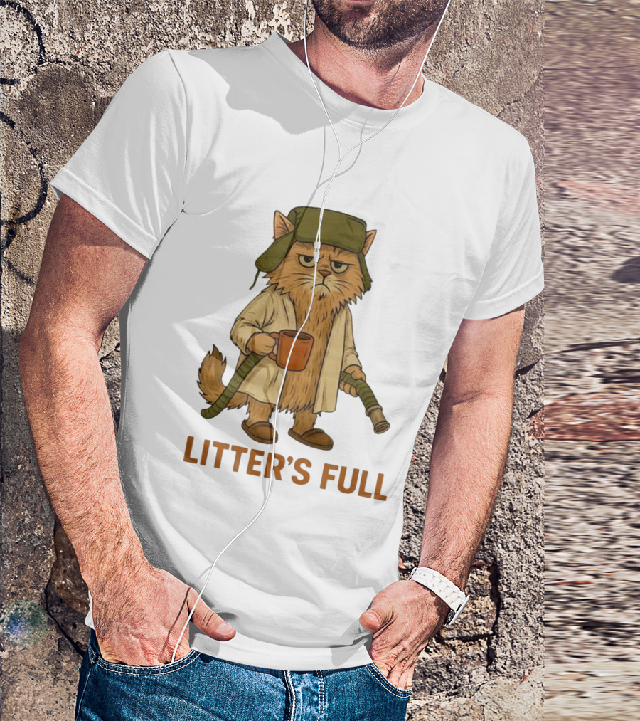 Litter’s Full Cat Coffee And Hose Hat T-Shirt