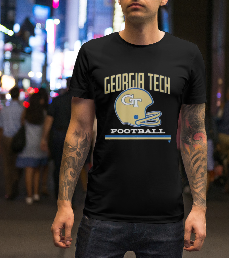 Georgia Tech Football Helmet GT Yellow Jackets T-Shirt