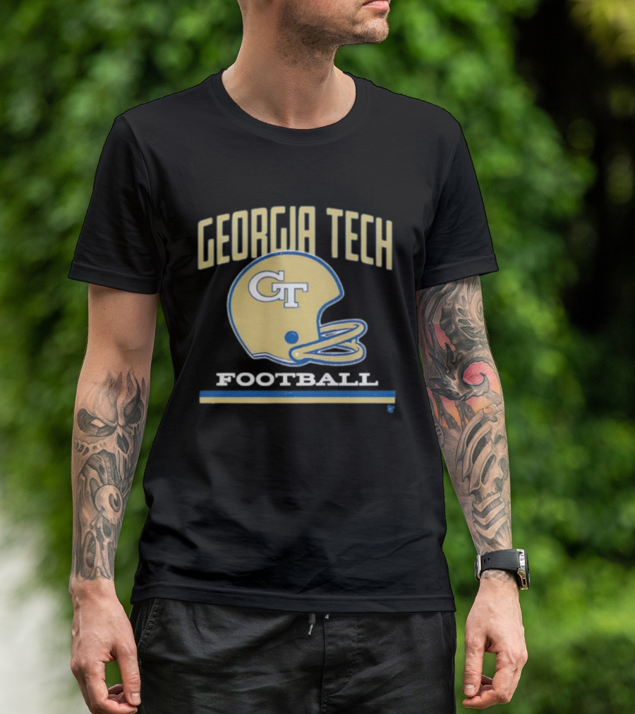 Georgia Tech Football Helmet GT Yellow Jackets T-Shirt