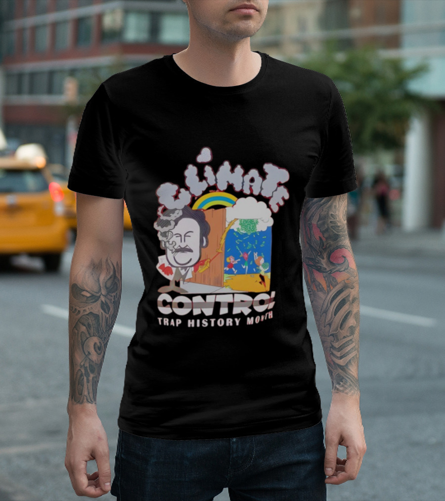 Jmacworldwide Climate Control Trap History Month Rainbow Cartoon Style T-Shirt