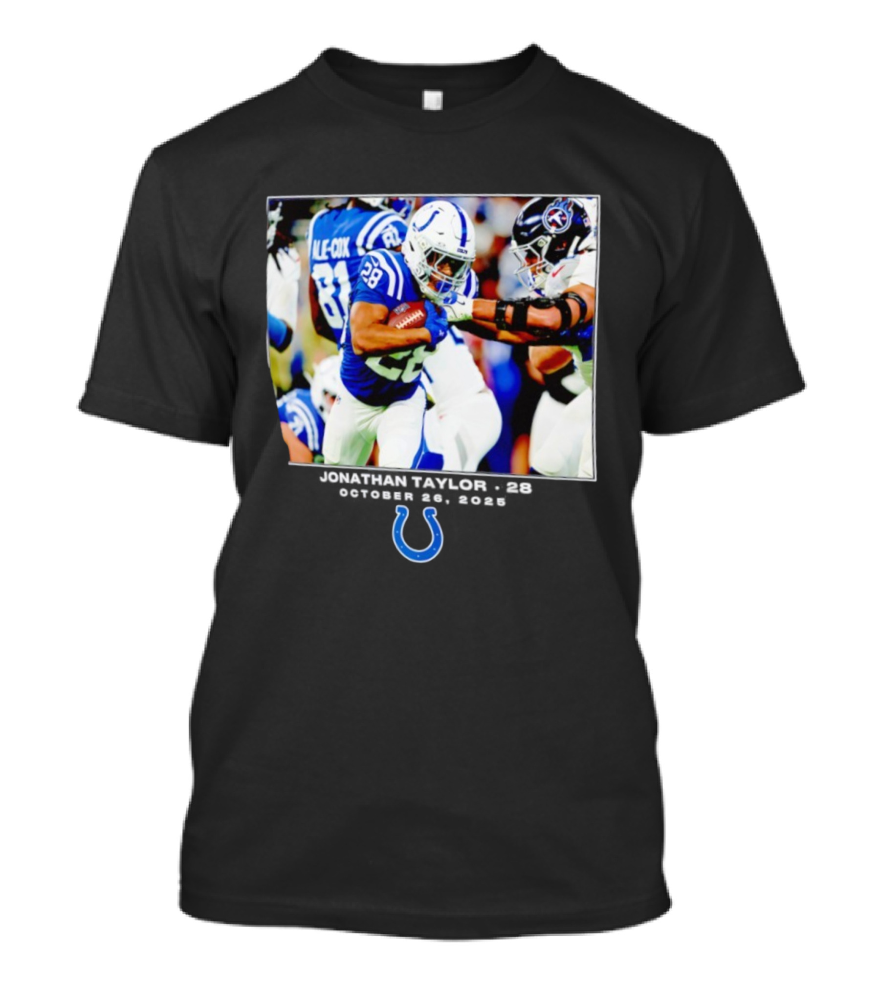 Jonathan Taylor Colts NFL Week 8 Action T-Shirt