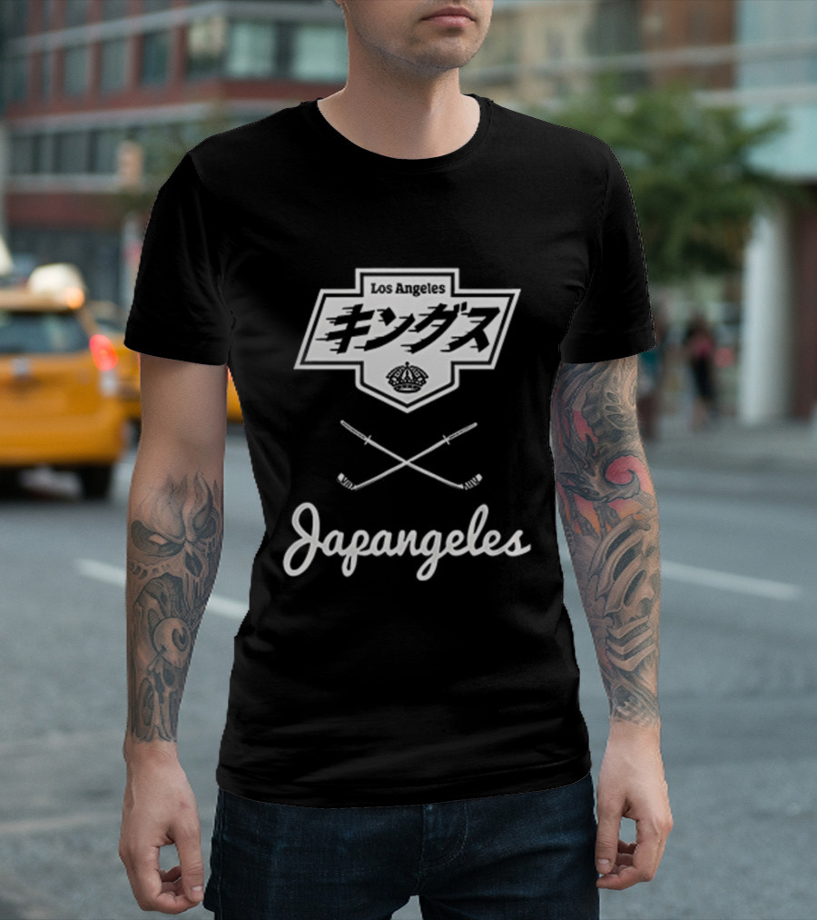 Los Angeles Kings Japangeles Japanese Hockey Sticks Collaboration T-Shirt