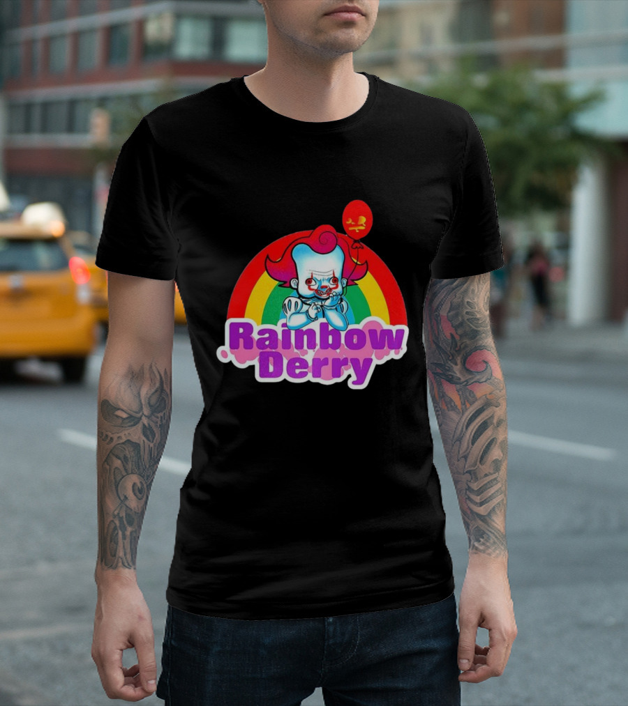 Rainbow Derry Pennywise Infant Balloon Cartoon T-Shirt