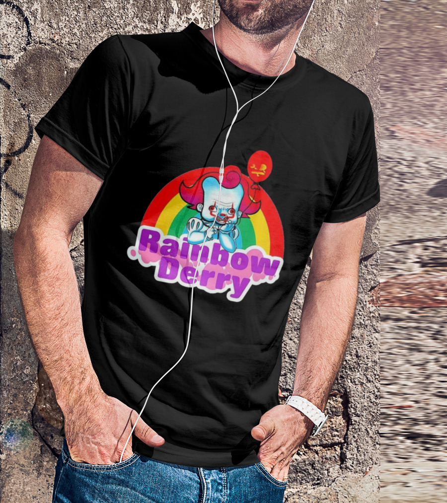 Rainbow Derry Pennywise Infant Balloon Cartoon T-Shirt