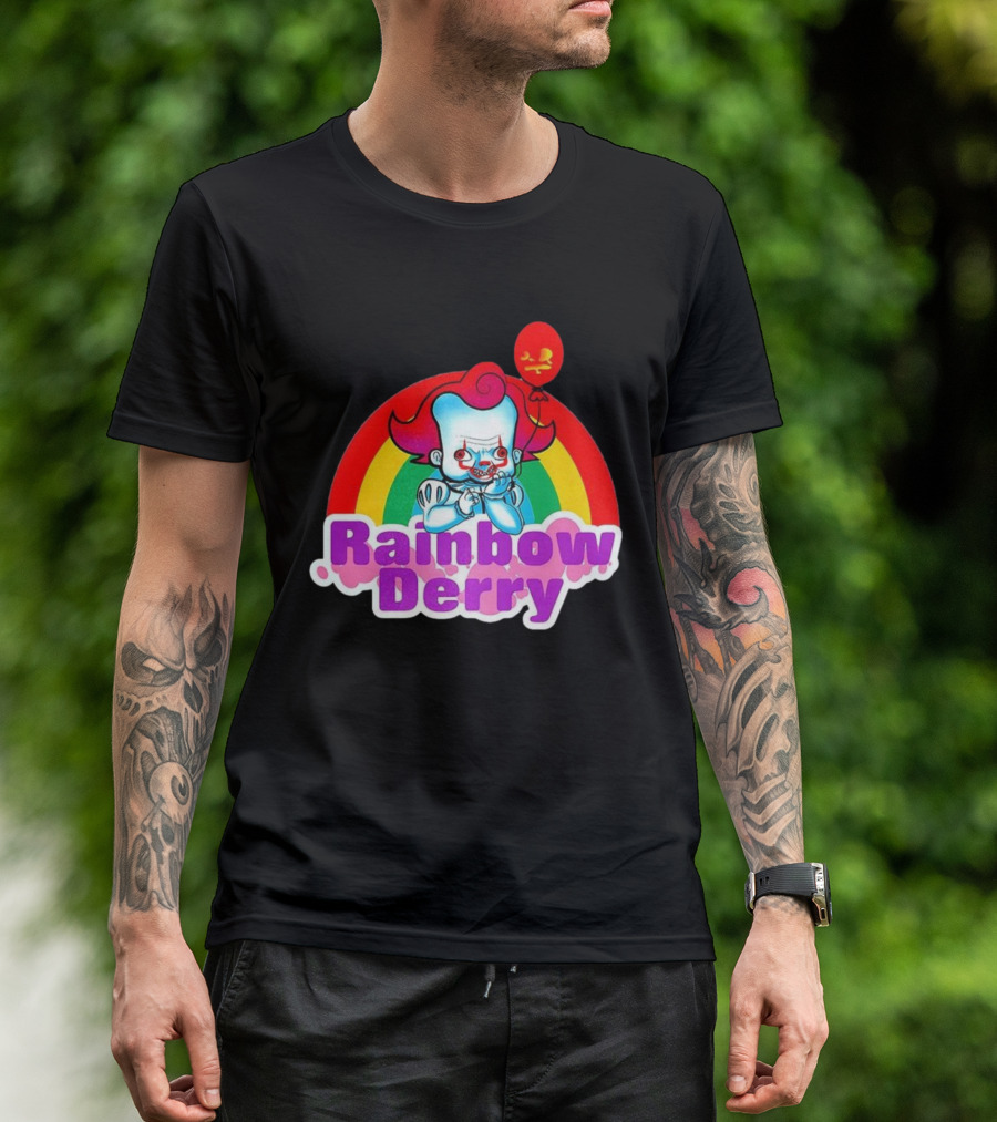 Rainbow Derry Pennywise Infant Balloon Cartoon T-Shirt
