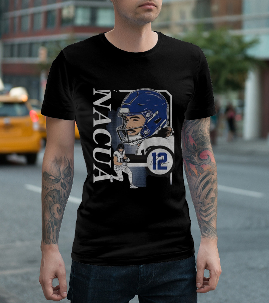 Puka Nacua Los Angeles Rams NFL Football 12 Signature Collage T-Shirt
