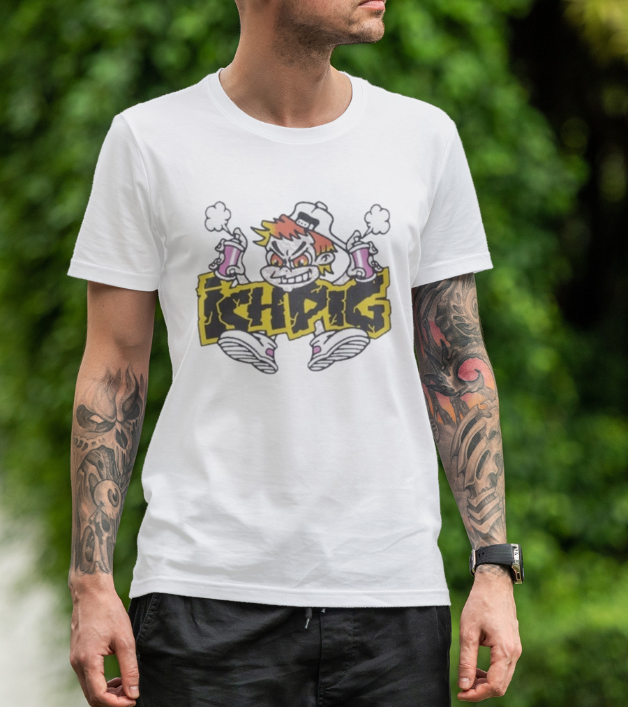 ICH-PIG Aeroboy Graffiti Character Streetwear Collection T-Shirt