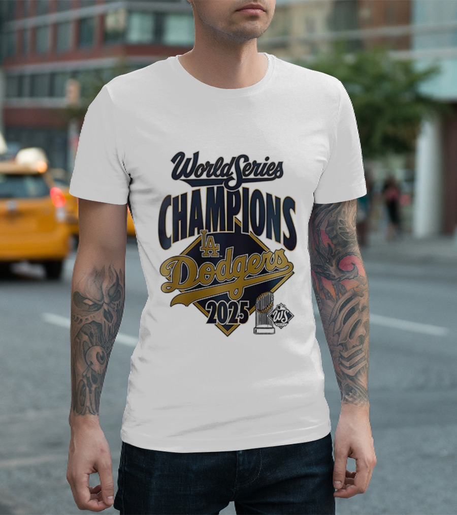 Los Angeles Dodgers 2025 World Series Champions Team Signature T-Shirt